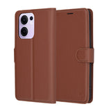 Husa de protectie Techsuit Leather Folio compatibil cu Oppo Reno13 F 4G / Reno13 F 5G / Reno13 FS 5G, Maro