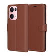 Husa de protectie Techsuit Leather Folio compatibil cu Oppo Reno13 Pro, Maro