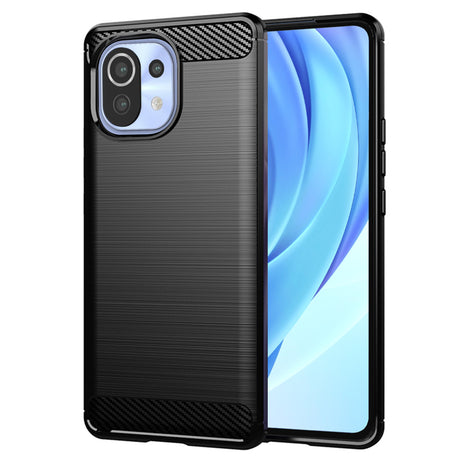 Husa de protectie Techsuit Carbon Silicone compatibil cu Xiaomi Mi 11 Lite 4G / Mi 11 Lite 5G / 11 Lite 5G NE, Negru