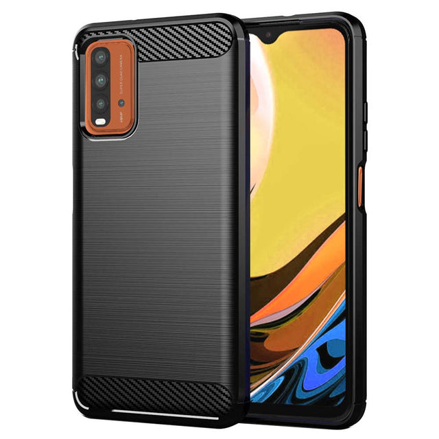 Husa de protectie Techsuit Carbon Silicone compatibil cu Xiaomi Redmi 9T / Redmi 9 Power, Negru