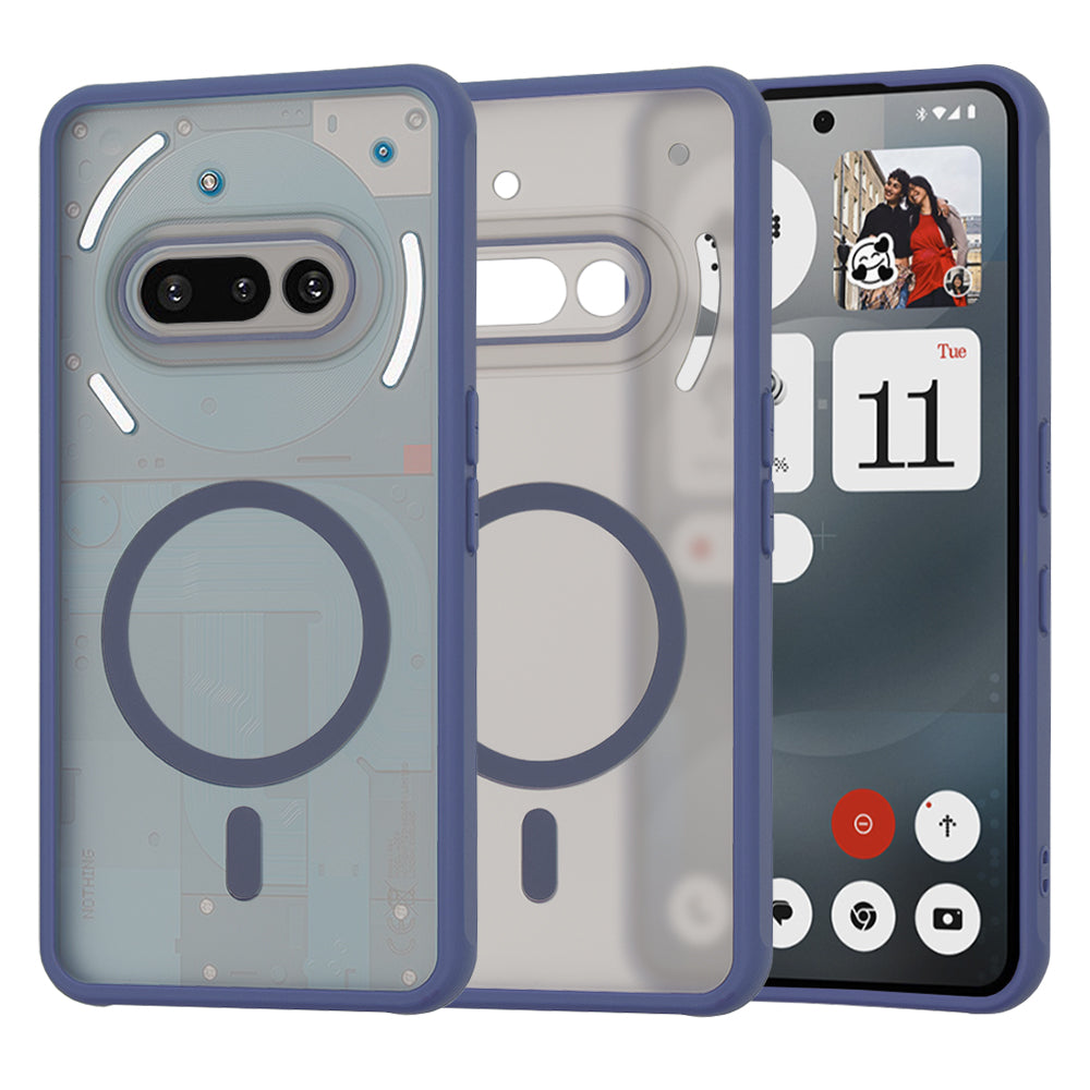 Husa de protectie Techsuit HaloFrost MagSafe Series compatibil cu Nothing Phone (3a), Albastru Inchis