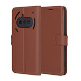 Husa de protectie Techsuit Leather Folio compatibil cu Nothing Phone (3a), Maro
