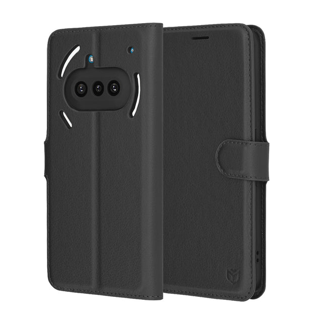 Husa de protectie Techsuit Leather Folio compatibil cu Nothing Phone (3a), Negru