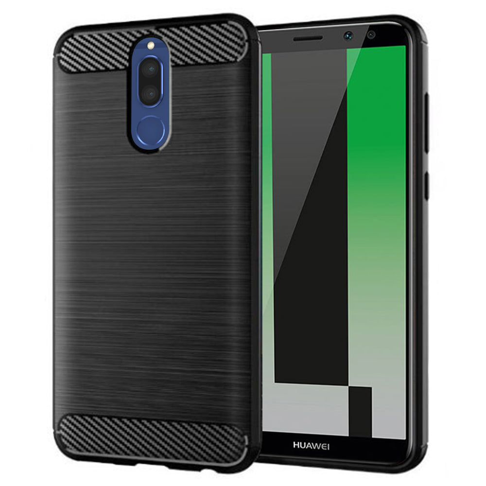 Husa de protectie Techsuit Carbon Silicone compatibil cu Huawei Mate 10 Lite, Negru