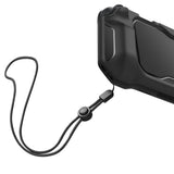 Accesoriu gaming Spigen Protective Case Rugged Armor (ACS09075), for Nintendo Switch 2, with Adjustable Strap, Ergonomic Design, Negru Mat