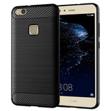 Husa de protectie Techsuit Carbon Silicone compatibil cu Huawei P10 Lite, Negru