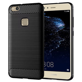 Husa de protectie Techsuit Carbon Silicone compatibil cu Huawei P10 Lite, Negru