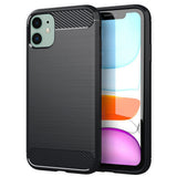 Husa de protectie Techsuit Carbon Silicone compatibil cu iPhone 11, Negru