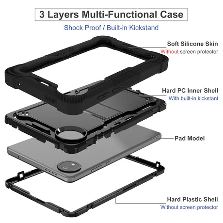 Husa de protectie tableta Techsuit Rugged TabShell + Screen Protector compatibil cu Xiaomi Pad 7, Negru
