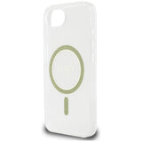 Husa de protectie Guess IML Glitter Circle MagSafe (GUHMPSE4HFGERET) compatibil cu iPhone 16e / iPhone 17e, Transparent