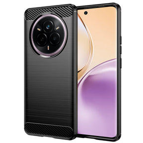 Husa de protectie Techsuit Carbon Silicone compatibil cu Realme 14 Pro, Negru