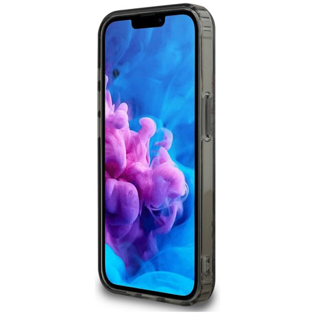 Husa de protectie Guess IML Flowers MagSafe (GUHMPSE4HFWBRCEK) compatibil cu iPhone 16e / iPhone 17e, Negru