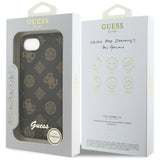 Husa de protectie Guess Peony Script MagSafe (GUHMPSE4PGPYSK) compatibil cu iPhone 16e / iPhone 17e, Negru