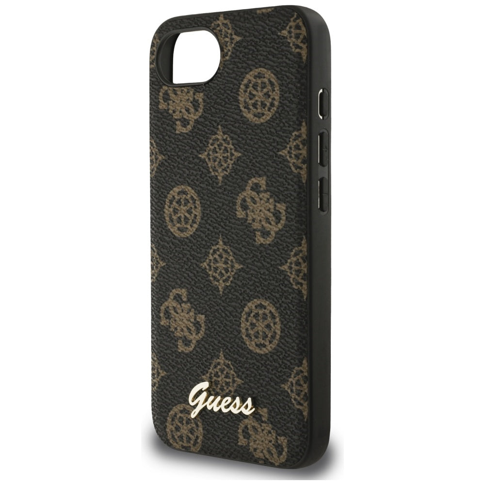 Husa de protectie Guess Peony Script MagSafe (GUHMPSE4PGPYSK) compatibil cu iPhone 16e / iPhone 17e, Negru