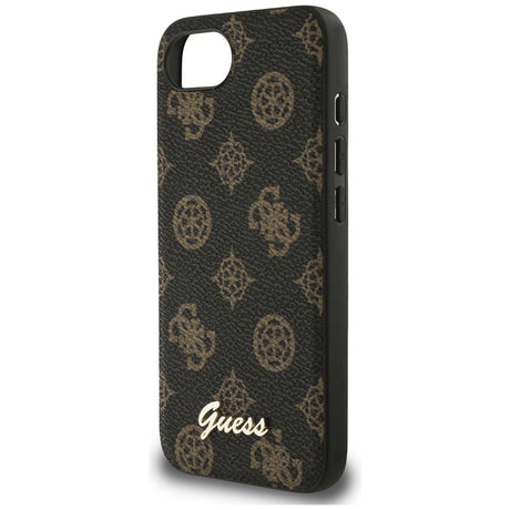 Husa de protectie Guess Peony Script MagSafe (GUHMPSE4PGPYSK) compatibil cu iPhone 16e / iPhone 17e, Negru