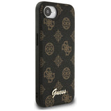 Husa de protectie Guess Peony Script MagSafe (GUHMPSE4PGPYSK) compatibil cu iPhone 16e / iPhone 17e, Negru