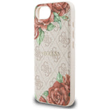 Husa de protectie Guess Hardcase 4G Flower Print MagSafe (GUHMPSE4P4ROPEMCP) compatibil cu iPhone 16e / iPhone 17e, Roz
