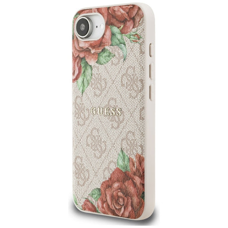 Husa de protectie Guess Hardcase 4G Flower Print MagSafe (GUHMPSE4P4ROPEMCP) compatibil cu iPhone 16e / iPhone 17e, Roz