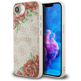 Husa de protectie Guess Hardcase 4G Flower Print MagSafe (GUHMPSE4P4ROPEMCP) compatibil cu iPhone 16e / iPhone 17e, Roz