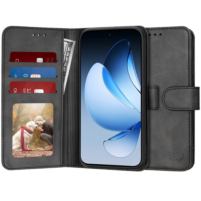 Husa de protectie Techsuit Diary Book compatibil cu Oppo Reno13, Negru