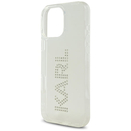 Husa de protectie Karl Lagerfeld IML Rhinestones (KLHCP16LHKLSTDCT) compatibil cu iPhone 16 Pro, Transparent Logo