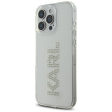 Husa de protectie Karl Lagerfeld IML Rhinestones (KLHCP16LHKLSTDCT) compatibil cu iPhone 16 Pro, Transparent Logo