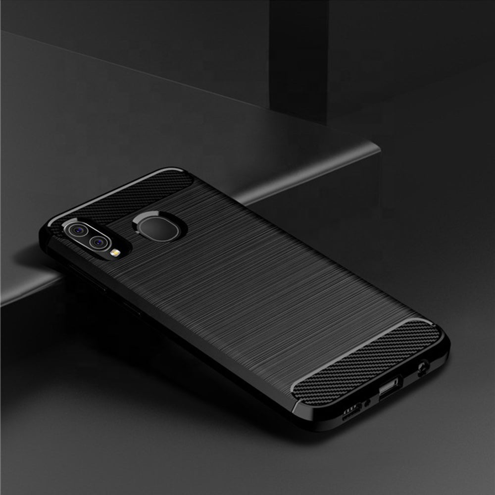 Husa de protectie Techsuit Carbon Silicone compatibil cu Samsung Galaxy A10 / M10, Negru
