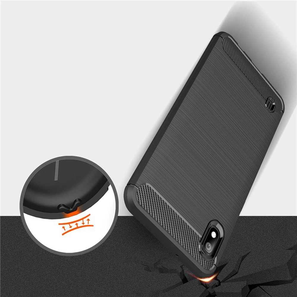 Husa de protectie Techsuit Carbon Silicone compatibil cu Samsung Galaxy A10 / M10, Negru