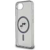 Husa de protectie Karl Lagerfeld IML MagSafe (KLHMPSE4HLSKCK) compatibil cu iPhone 16e / iPhone 17e, Metal Karl&Choupette Head