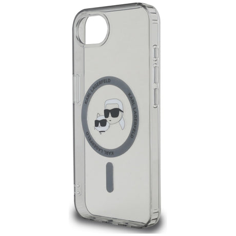 Husa de protectie Karl Lagerfeld IML MagSafe (KLHMPSE4HLSKCK) compatibil cu iPhone 16e / iPhone 17e, Metal Karl&Choupette Head