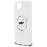 Husa de protectie Karl Lagerfeld IML MagSafe (KLHMPSE4HLSCHH) compatibil cu iPhone 16e / iPhone 17e, Alb Choupette`S Head