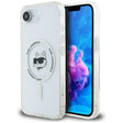 Husa de protectie Karl Lagerfeld IML MagSafe (KLHMPSE4HLSCHH) compatibil cu iPhone 16e / iPhone 17e, Alb Choupette`S Head