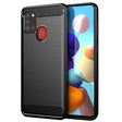 Husa de protectie Techsuit Carbon Silicone compatibil cu Samsung Galaxy A21s, Negru