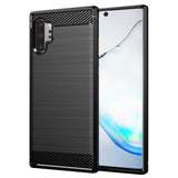 Husa de protectie Techsuit Carbon Silicone compatibil cu Samsung Galaxy Note 10 Plus 4G / Note 10 Plus 5G, Negru