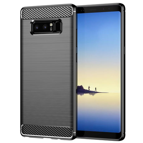 Husa de protectie Techsuit Carbon Silicone compatibil cu Samsung Galaxy Note 8, Negru