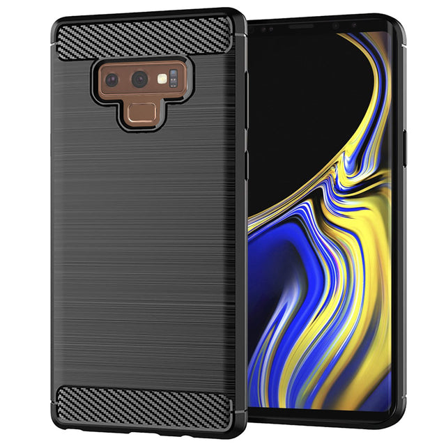 Husa de protectie Techsuit Carbon Silicone compatibil cu Samsung Galaxy Note 9, Negru