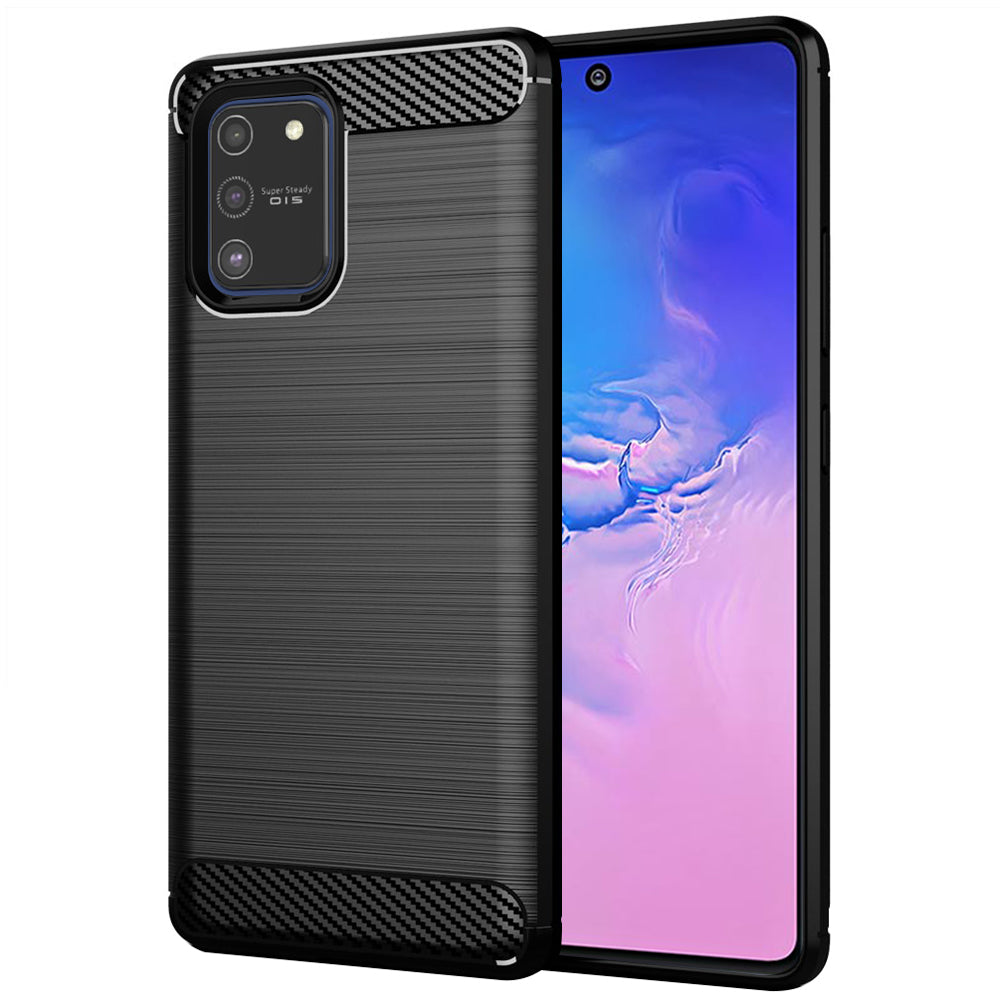 Husa de protectie Techsuit Carbon Silicone compatibil cu Samsung Galaxy S10 Lite, Negru