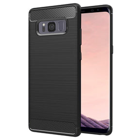 Husa de protectie Techsuit Carbon Silicone compatibil cu Samsung Galaxy S8 Plus, Negru