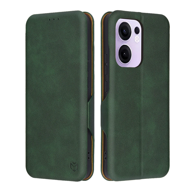 Husa de protectie Techsuit Safe Wallet Plus compatibil cu Oppo Reno13 F 4G / Reno13 F 5G / Reno13 FS 5G, Verde
