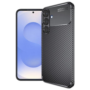 Husa de protectie Techsuit CarbonFiber compatibil cu Samsung Galaxy S25, Negru