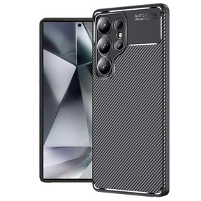 Husa de protectie Techsuit CarbonFiber compatibil cu Samsung Galaxy S25 Ultra, Negru