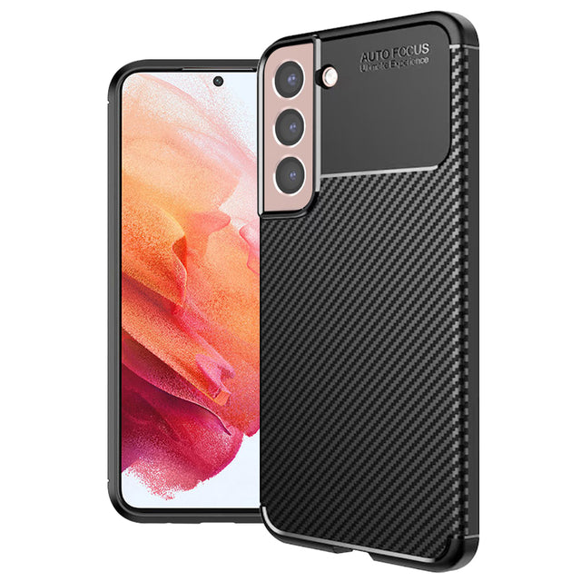 Husa de protectie Techsuit CarbonFiber compatibil cu Samsung Galaxy S21 5G, Negru