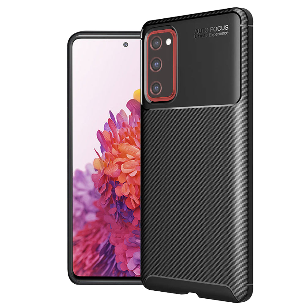 Husa de protectie Techsuit CarbonFiber compatibil cu Samsung Galaxy S20 FE / S20 FE 5G, Negru
