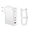 Incarcator Baseus GaN5 Pro (CCGP100202), Type-C Cable Included, Fast Charge, 2xType-C, USB, 140W, 1m, Alb