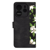 Husa de protectie Techsuit FlipCraft compatibil cu Xiaomi Redmi Note 14 4G (Regional), Flowers of the Dawn