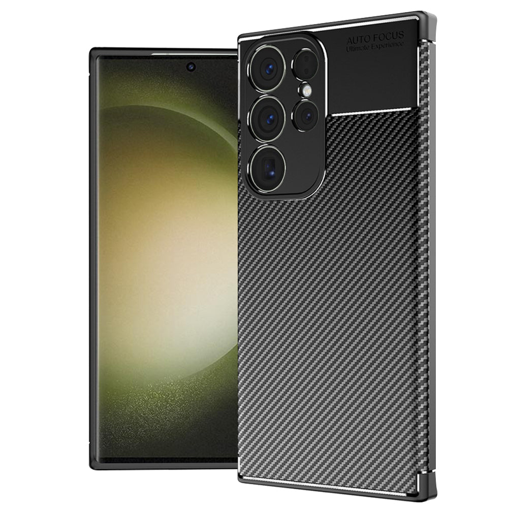 Husa de protectie Techsuit CarbonFiber compatibil cu Samsung Galaxy S23 Ultra, Negru