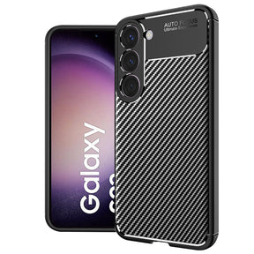 Husa de protectie Techsuit CarbonFiber compatibil cu Samsung Galaxy S23, Negru