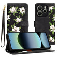 Husa de protectie Techsuit FlipCraft compatibil cu Xiaomi Redmi Note 14 4G (Regional), Flowers of the Dawn