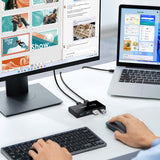 Hub/Dock Ugreen Docking Station Sharing Switch Box US216 (30768), 4x USB-A, 2x USB Cable, Plug & Play, LED, 5Gb/s, 1.5m, Negru