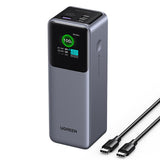 Baterie externa Ugreen PB722 (35525B), Fast Charging, Digital Display, 25000mAh, USB, 2x Type-C, 200W, QC, PD, 5V/3A, Gri